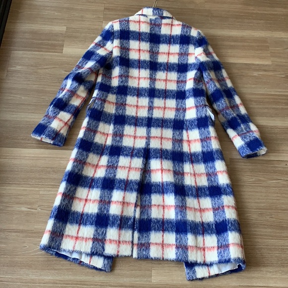SAM New York brushed wool multicolored plaid women’s size small coat - Picture 8 of 17